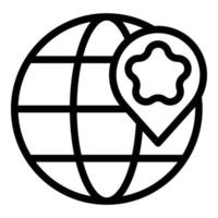 Global influence icon outline vector. Social media vector