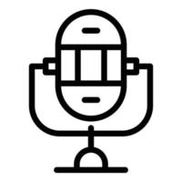 Studio blogger microphone icon outline vector. Social media vector