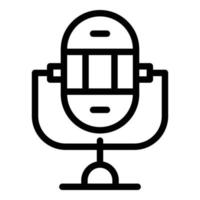 Studio blogger microphone icon outline vector. Social media vector