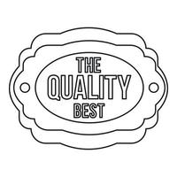 The best quality icon, outline style vector