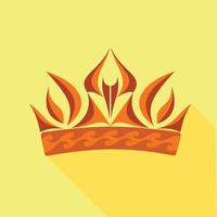 Royal symbol of power icon, flat style vector