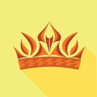 Royal symbol of power icon, flat style vector