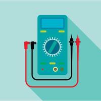 Multimeter, voltmeter icon, flat style vector