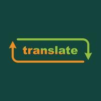 Translation icon, outline style vector