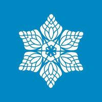 Snowflake icon, simple style vector