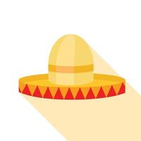 icono de sombrero, estilo plano vector