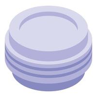 Smoke detector check icon isometric vector. Control flame vector