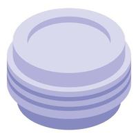 Smoke detector check icon isometric vector. Control flame vector