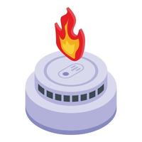 Smoke detector icon isometric vector. Fire alarm vector