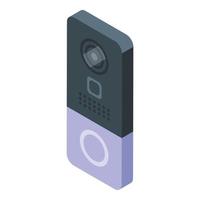 Motion intercom icon isometric vector. Video door vector