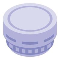 Fire smoke detector icon isometric vector. Alarm sensor vector