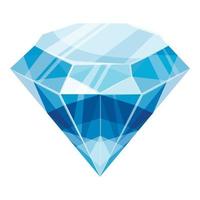 icono de diamante, estilo de dibujos animados vector