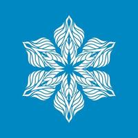 Big snowflake icon, simple style vector