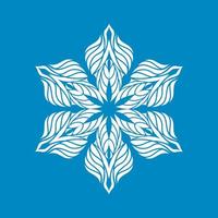 Big snowflake icon, simple style vector