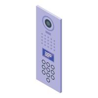 Intercom icon isometric vector. Video camera vector