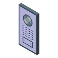 Video intercom icon isometric vector. Door camera vector