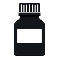 Medicine bottle icon, simple style vector