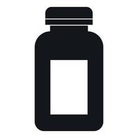 Medicine jar icon, simple style vector