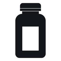 Medicine jar icon, simple style vector