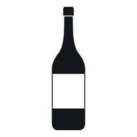 Wine bottle icon, simple style vector