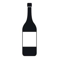 Wine bottle icon, simple style vector