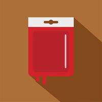 Blood transfusion icon, flat style vector