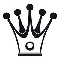 Crown icon, simple style vector