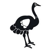 Ostrich icon, simple style vector