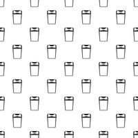 Trash bin pattern, simple style vector