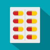 Capsules icon, flat style vector