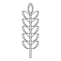 Big grain spike icon, outline style vector