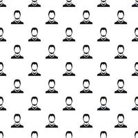Young man with beard avatar pattern, simple style vector