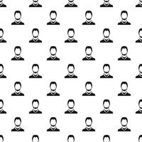 Young man with beard avatar pattern, simple style vector