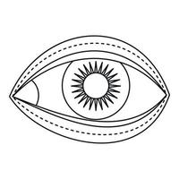 Eyelid surgery icon, outline style vector