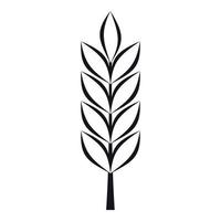 Wheat spike icon, simple style vector