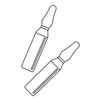 Iodine sticks icon, outline style vector