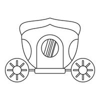 Brougham icon, outline style vector