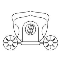 Brougham icon, outline style vector