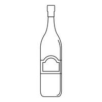 One bottle icon, outline style vector