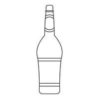 Design bottle icon, outline style vector