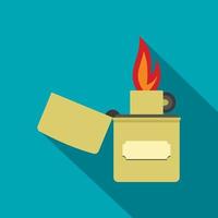 Lighter icon, flat style vector