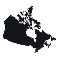 Canada map icon, simple style vector