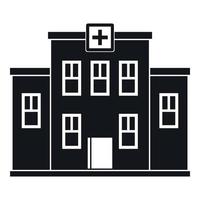 City hospital building icon, simple style vector