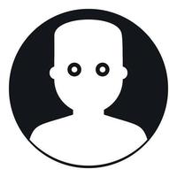 Man in the dark icon, simple style vector