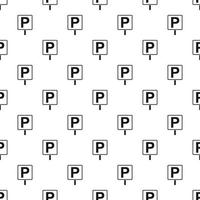 Parking sign pattern, simple style vector