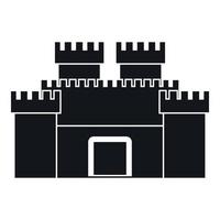 Ancient fortress icon, simple style vector