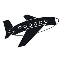 icono de avión, estilo simple vector