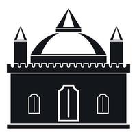 Royal castle icon, simple style vector