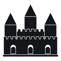 icono de la torre del castillo, estilo simple vector