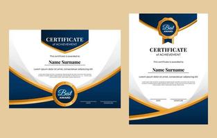 Elegant Gradient Certificate Set vector